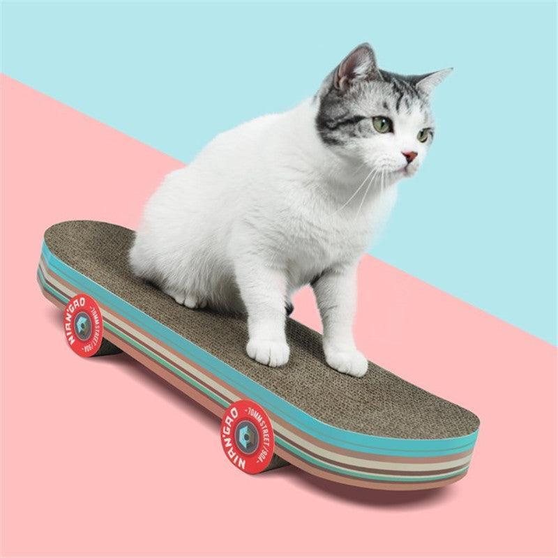 Skateboard Cat Scratching Board - The Ultimate Playtime Haven For Your Feline Friend - Pets Perfect