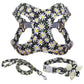 Floral Print Dog Collar Harness Leash Set For Small, Medium, Large Dogs - Stylish Pet Accessories - Pets Perfect