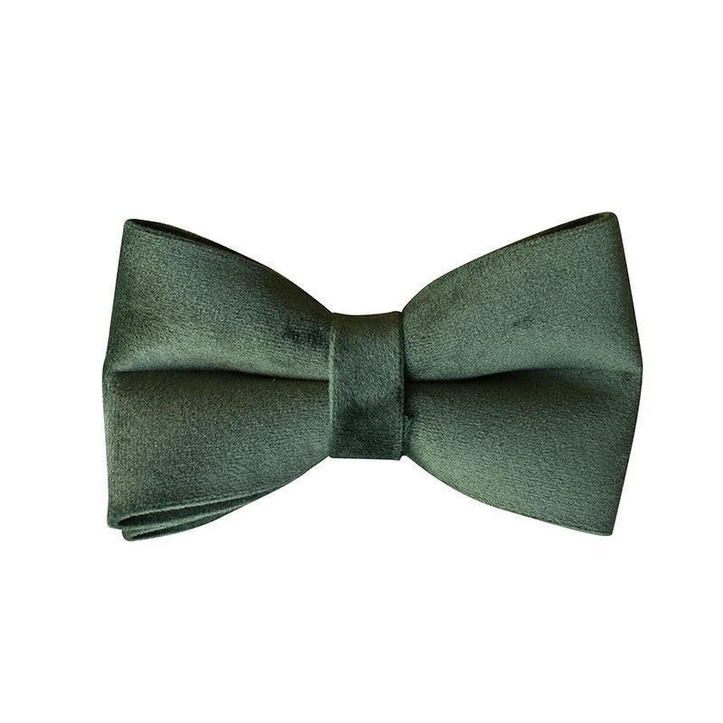 Luxurious Emerald Velvet Dog Collar and Leash Set - Elegant Wool Collar with Bow - Pets Perfect