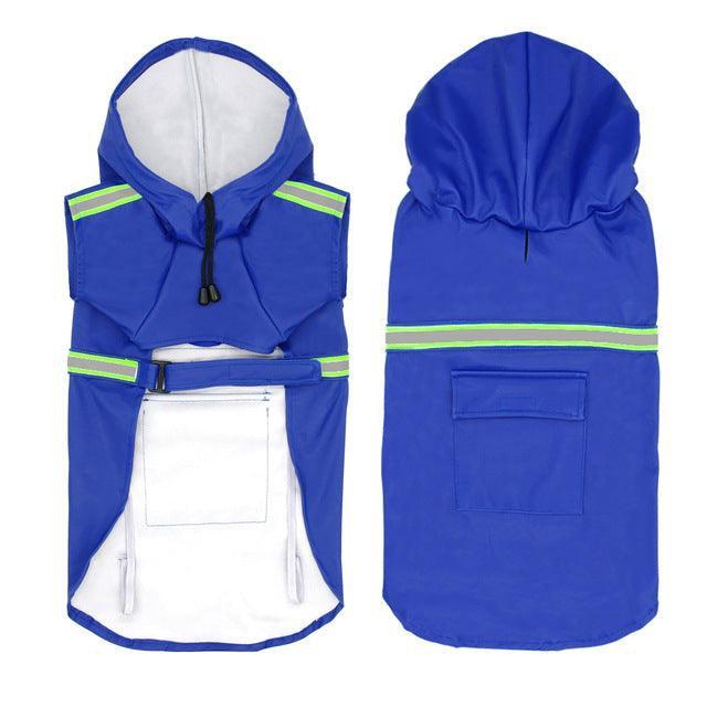 Reflective Waterproof Dog Raincoat - Safety Jacket with Pocket & Velcro - Pets Perfect