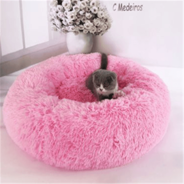 Luxuriously Cozy Round Plush Cat Mattress - Pets Perfect