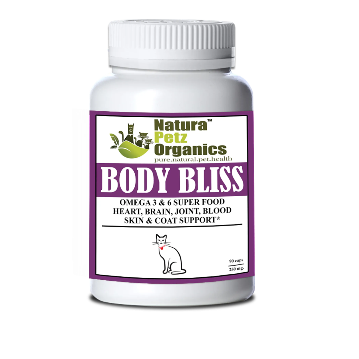 Body Bliss - Omega 3 & 6 Super Food + Heart, Brain Joint, Blood & Coat Support* - Pets Perfect