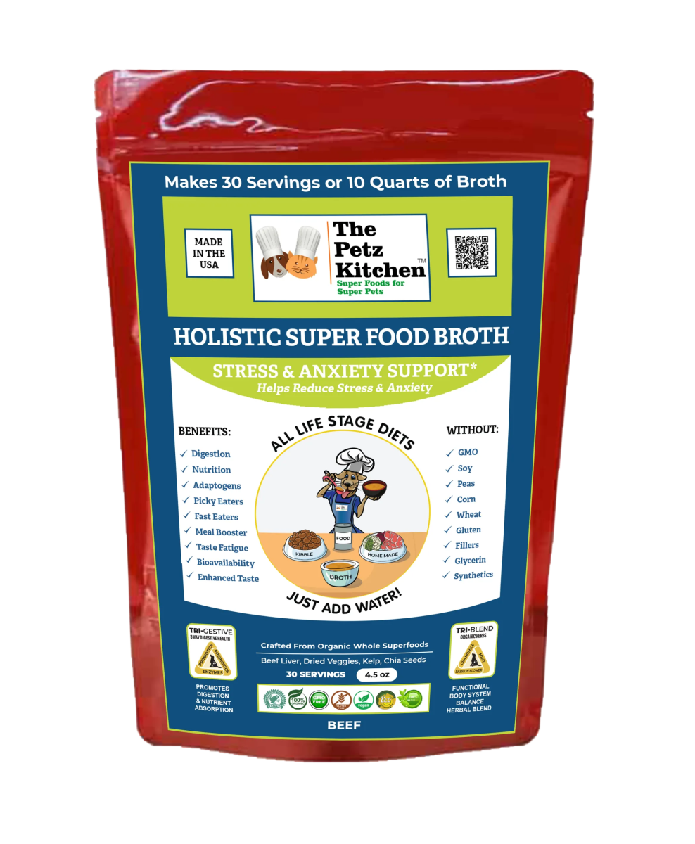 Super Food Broth Stress & Anxiety Support* The Petz Kitchen Dogs & Cats - Pets Perfect