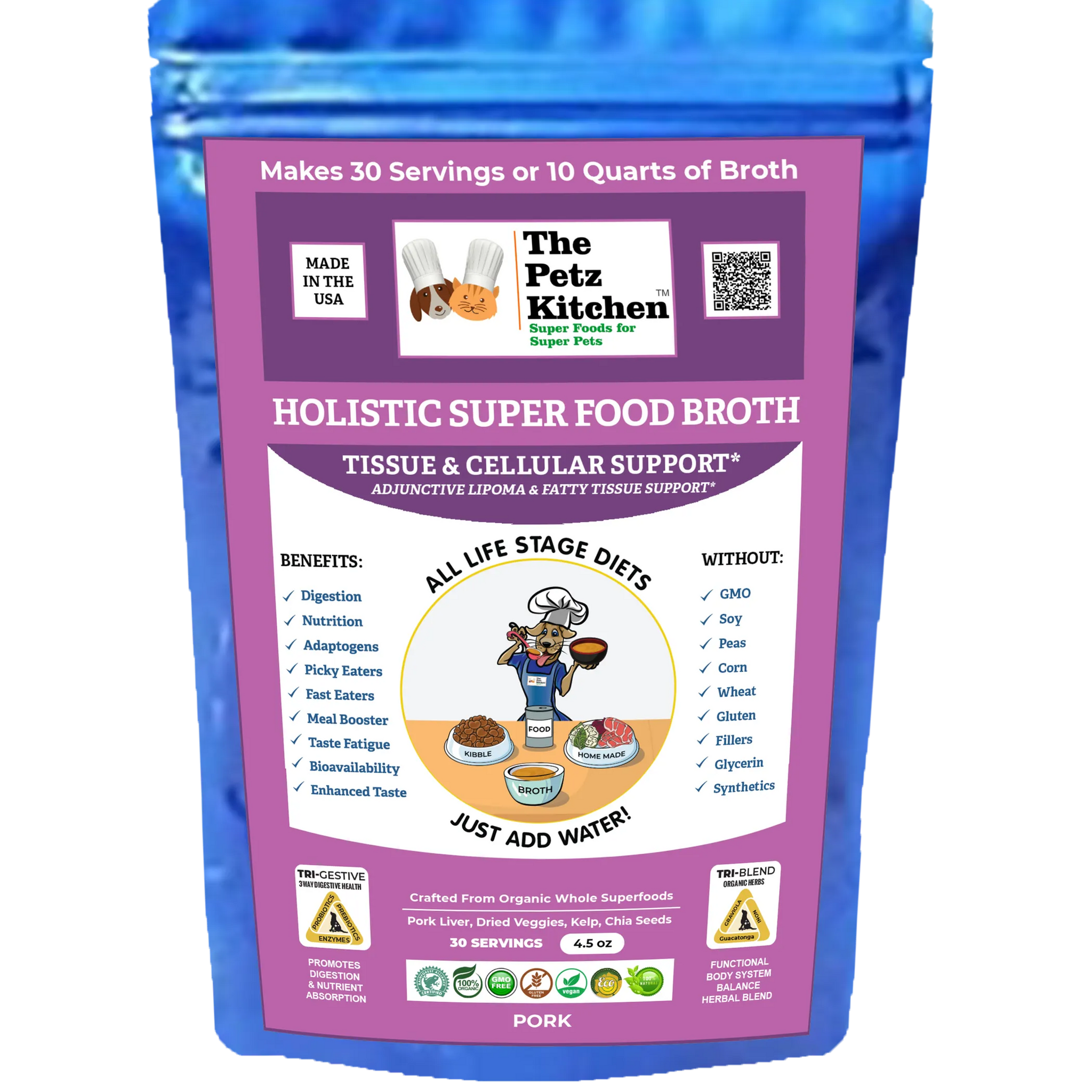 Super Food Broth Tissue & Cellular Support For Dogs* The Petz Kitchen Lipoma & Tissue Support*