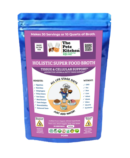 Super Food Broth Tissue & Cellular Support For Dogs* The Petz Kitchen Lipoma & Tissue Support* - Pets Perfect