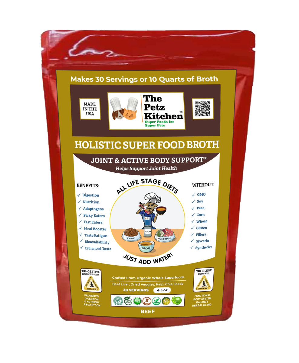 Super Food Broth Joint & Active Body Support* The Petz Kitchen Dogs & Cats* - Pets Perfect