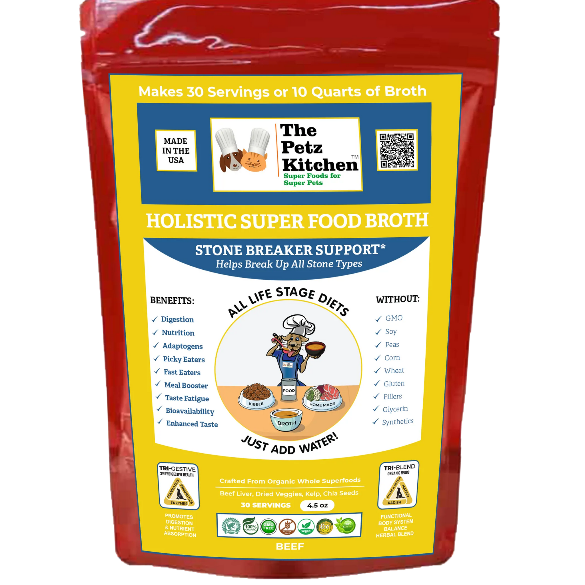 Super Food Broth Stone Breaker Support* The Petz Kitchen Dogs & Cats