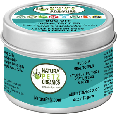 The Petz Kitchen Bug Off Natural Defense Meal Topper, Flea, 4 OZ/1