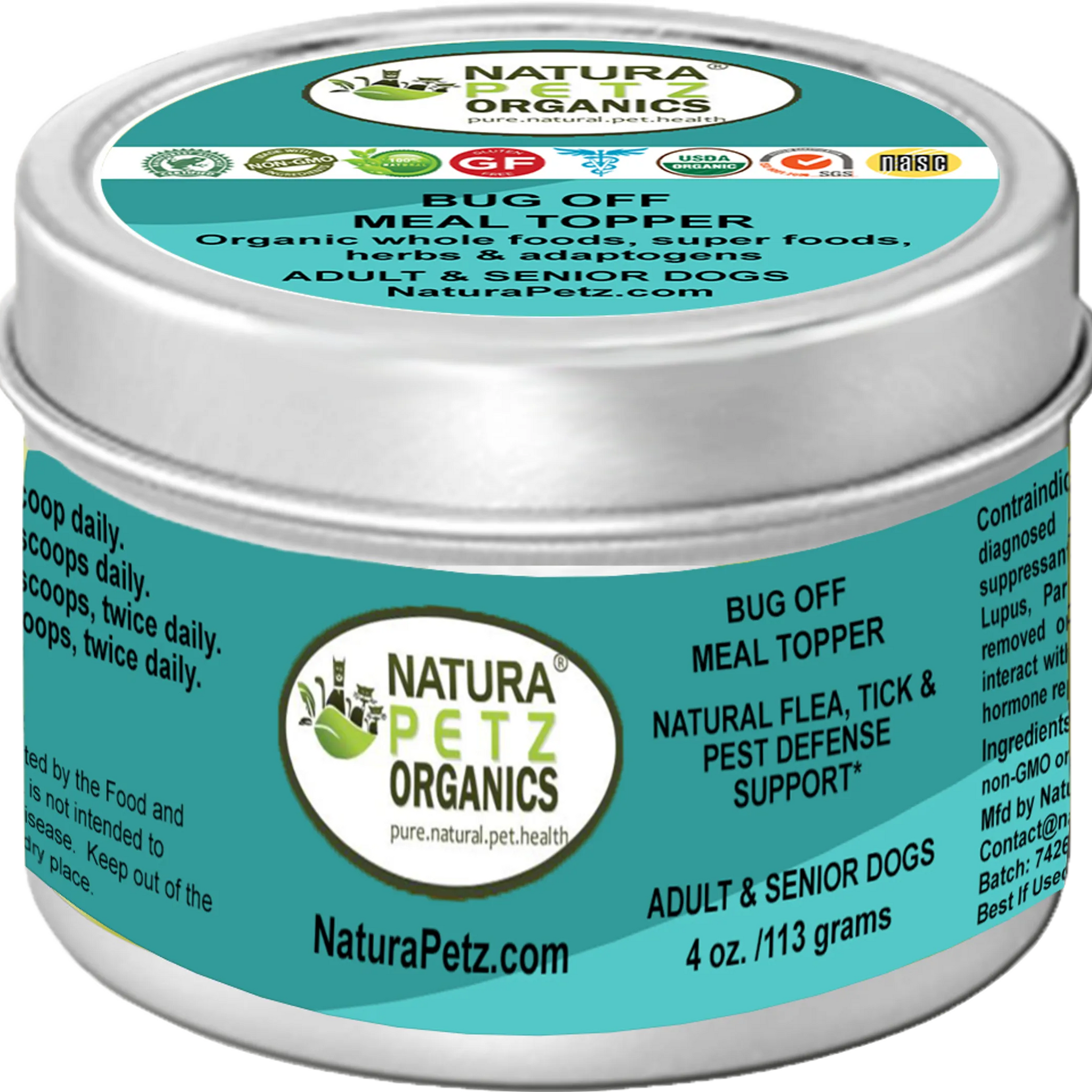 Bug Off Natural Defense Meal Topper* Flea, Tick & Pest Defense For Dogs, Cats & Horses*