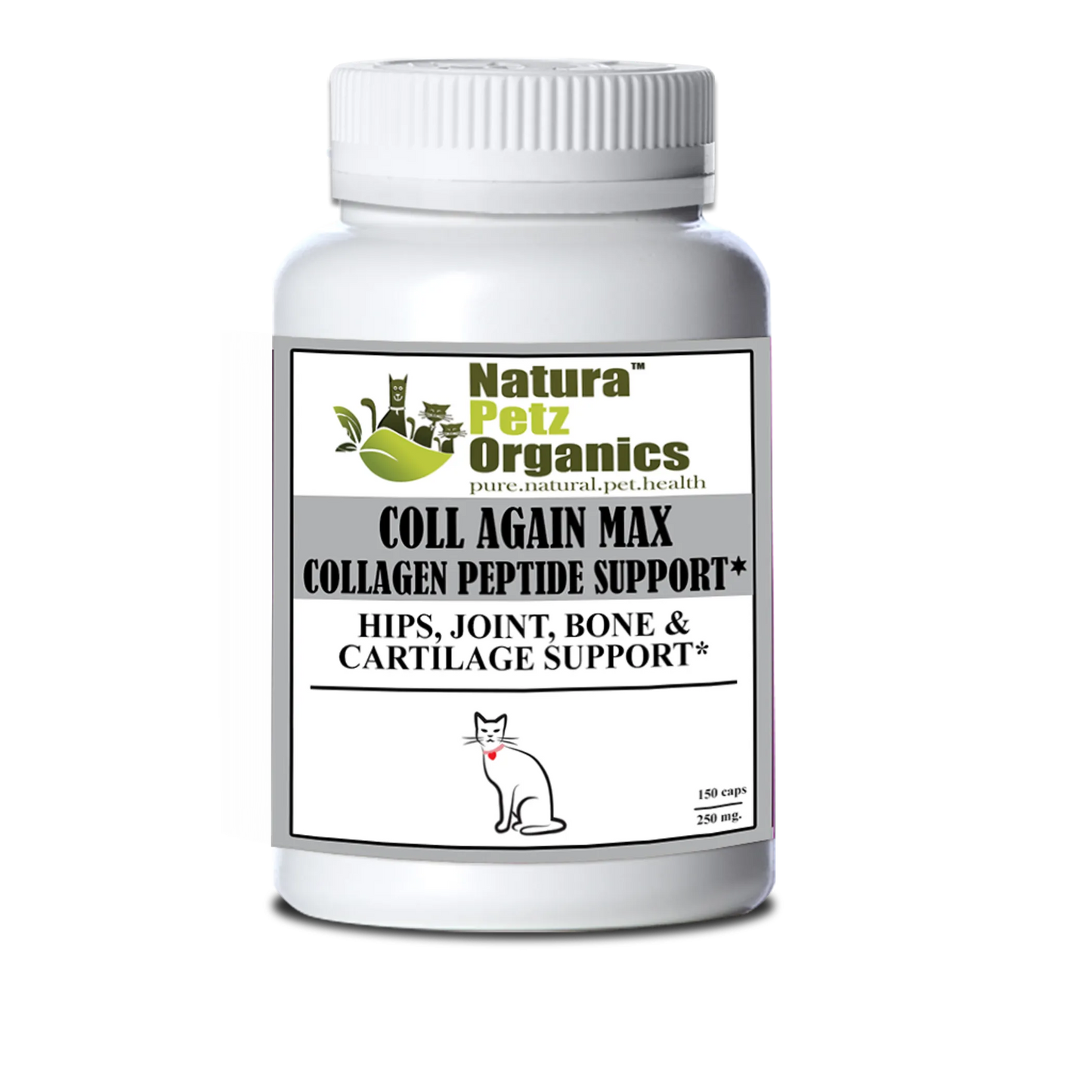 The Petz Kitchen Coll Again Max Collagen Peptide Support Capsules - Hip, Joint, Bone & Cartilage Support for Dogs & Cats