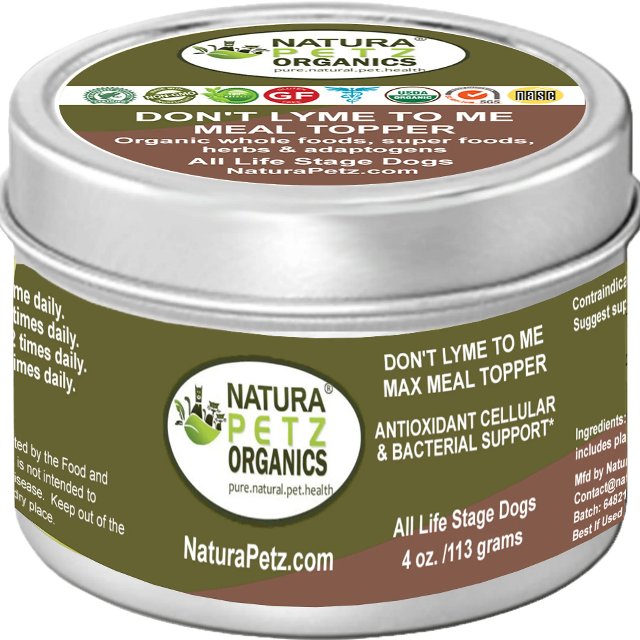 Don'T Lyme To Me Max Meal Topper* Antioxidant Cellular & Bacterial Support* Dogs & Cats*