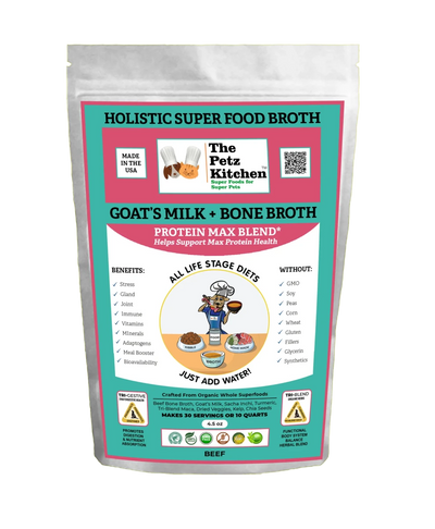 The Petz Kitchen Goats Milk & Bone Broth Protein Max Blend Stress, 1