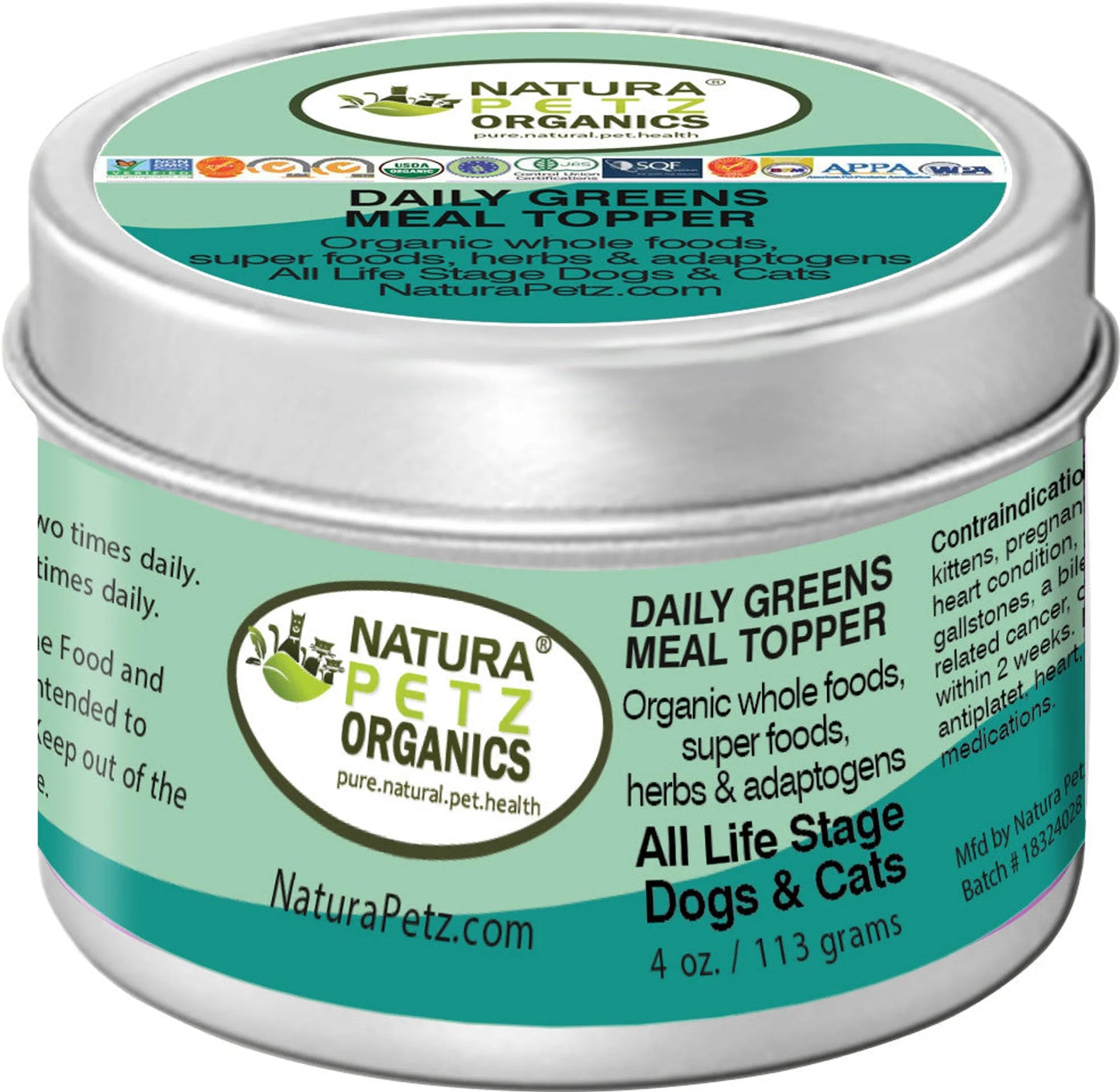 The Petz Kitchen Daily Greens Glow Meal Topper - Multi-Vitamin & Mineral Support for Dogs & Cats