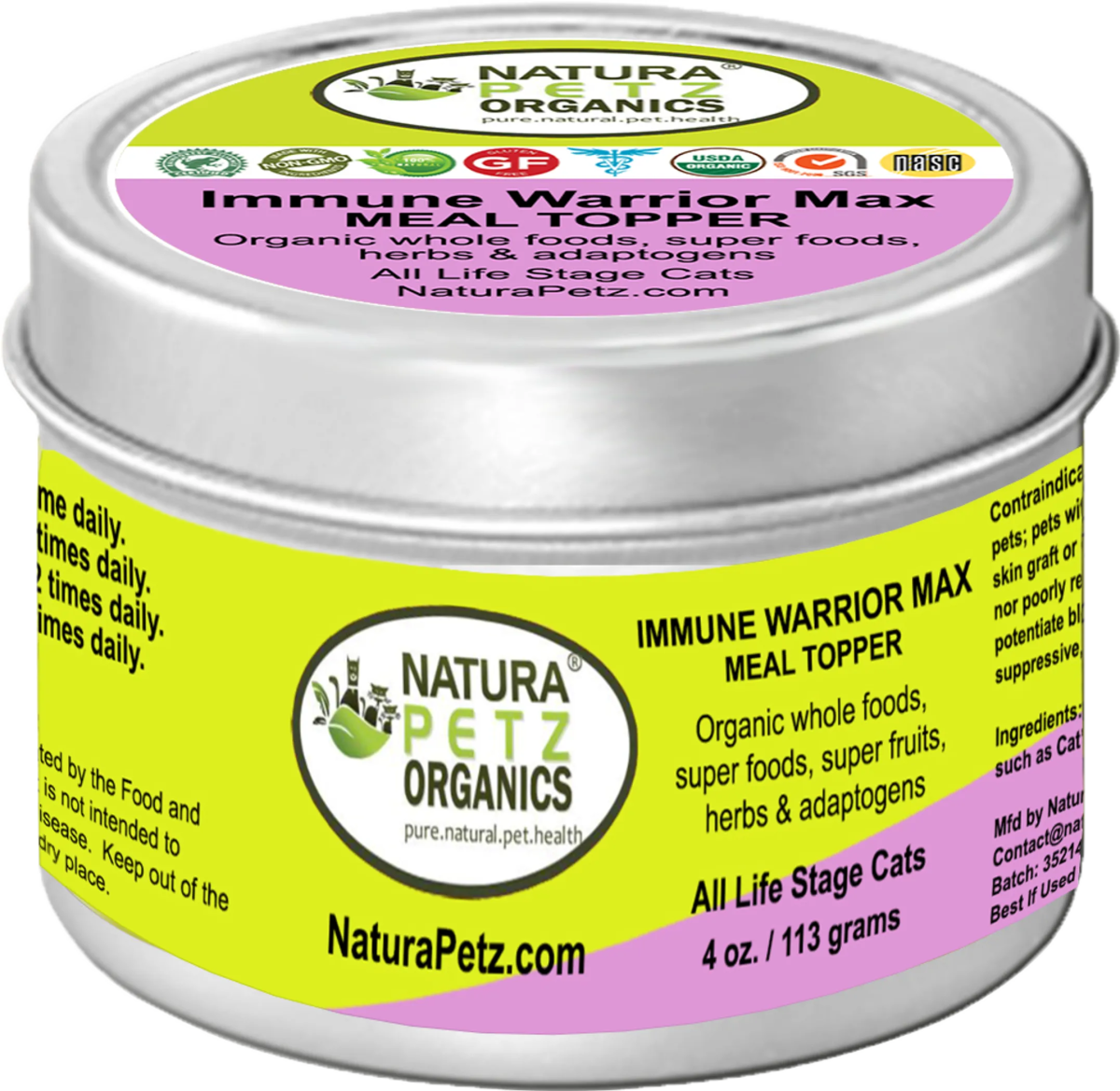 Immune Warrior Max Meal Topper* Master Blend Immune Regulator & Anti - Inflammatory Support* For Dogs & Cats - Pets Perfect