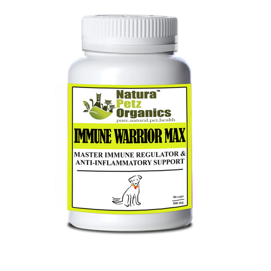 Immune Warrior Max Master Blend Capsules* Immune Regulator & Anti - Inflammatory Support* For Dogs & Cats - Pets Perfect