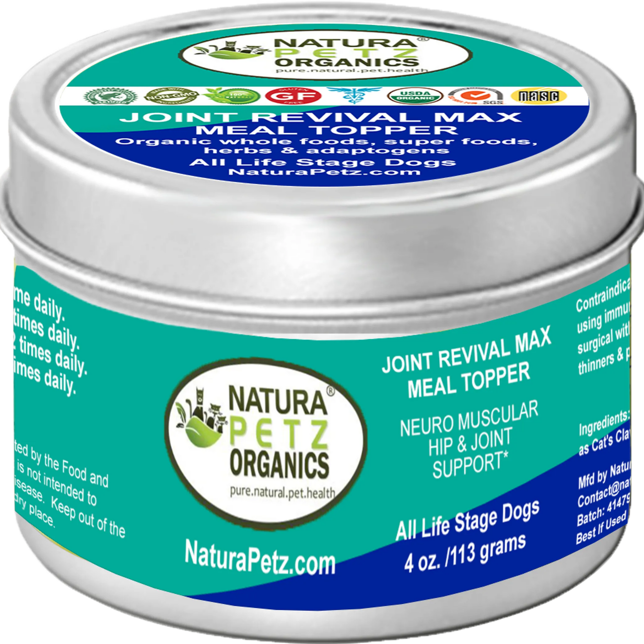 Joint Revival Max Master Blend Meal Topper* Neuro Muscular Hip & Joint Support* Master Blend For Dogs & Cats*