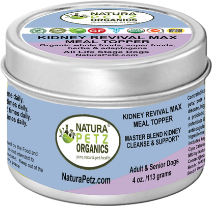 Kidney Revival Max Meal Topper* Master Blend Kidney Cleanse & Support* Adult And Senior Dogs & Cats* - Pets Perfect
