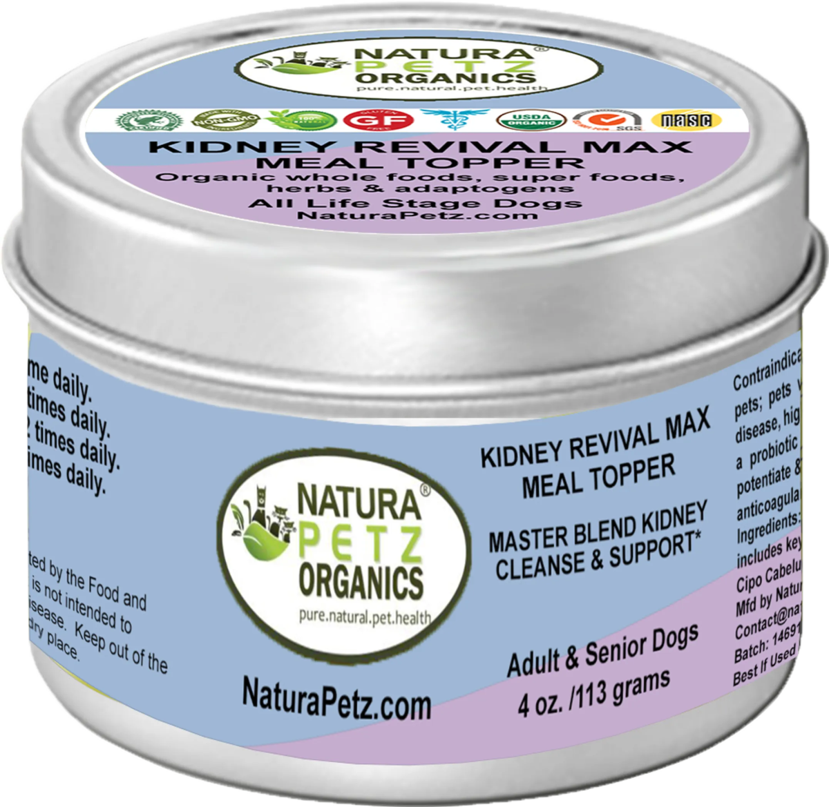 Kidney Revival Max Meal Topper* Master Blend Kidney Cleanse & Support* Adult And Senior Dogs & Cats* - Pets Perfect