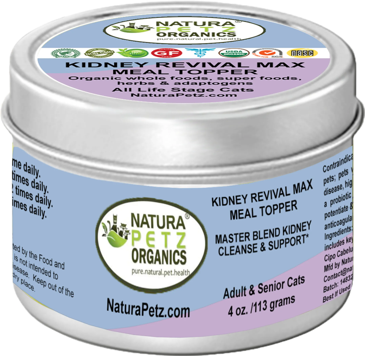 Kidney Revival Max Meal Topper* Master Blend Kidney Cleanse & Support* Adult And Senior Dogs & Cats* - Pets Perfect