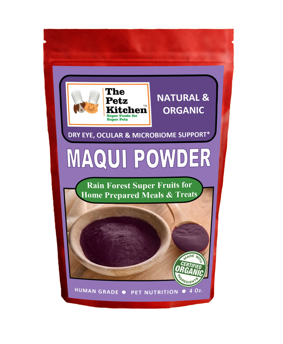 Maqui Berry Powder - Dry Eye Ocular & Microbiome Support* Organic The Petz Kitchen Dog & Cat Holistic Super Foods* - Pets Perfect