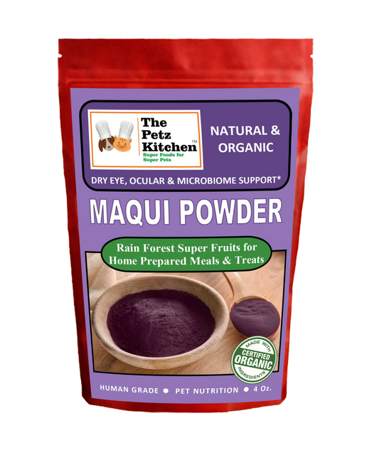 Maqui Berry Powder - Dry Eye Ocular & Microbiome Support* Organic The Petz Kitchen Dog & Cat Holistic Super Foods* - Pets Perfect