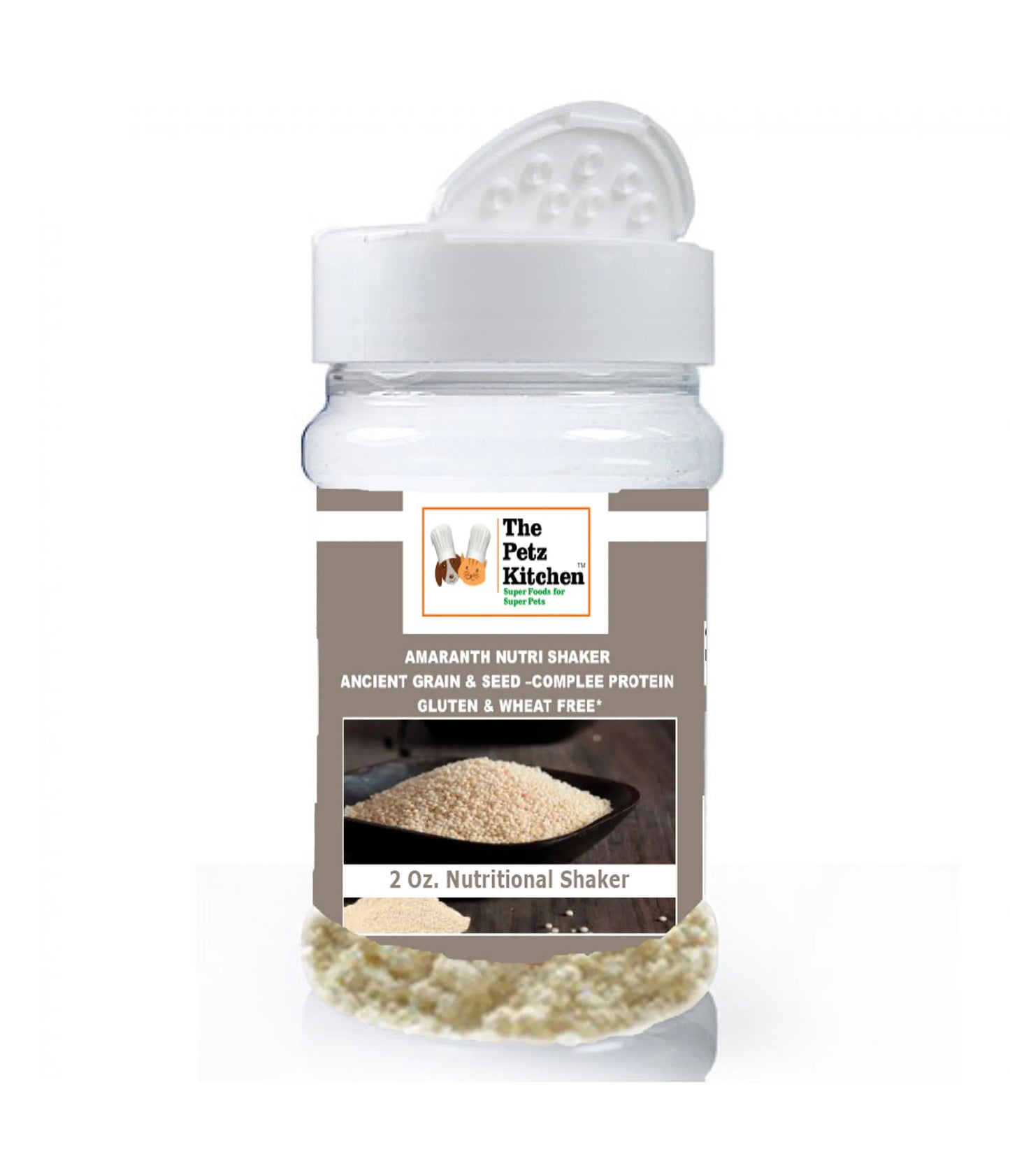 The Petz Kitchen Amaranth Powder - Ancient Grain Complete Protein Dog Supplement - Gluten and Wheat Free