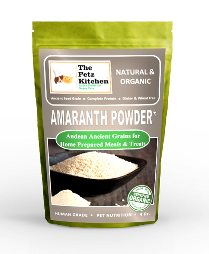 The Petz Kitchen Amaranth Powder - Ancient Grain Complete Protein Dog Supplement - Gluten and Wheat Free