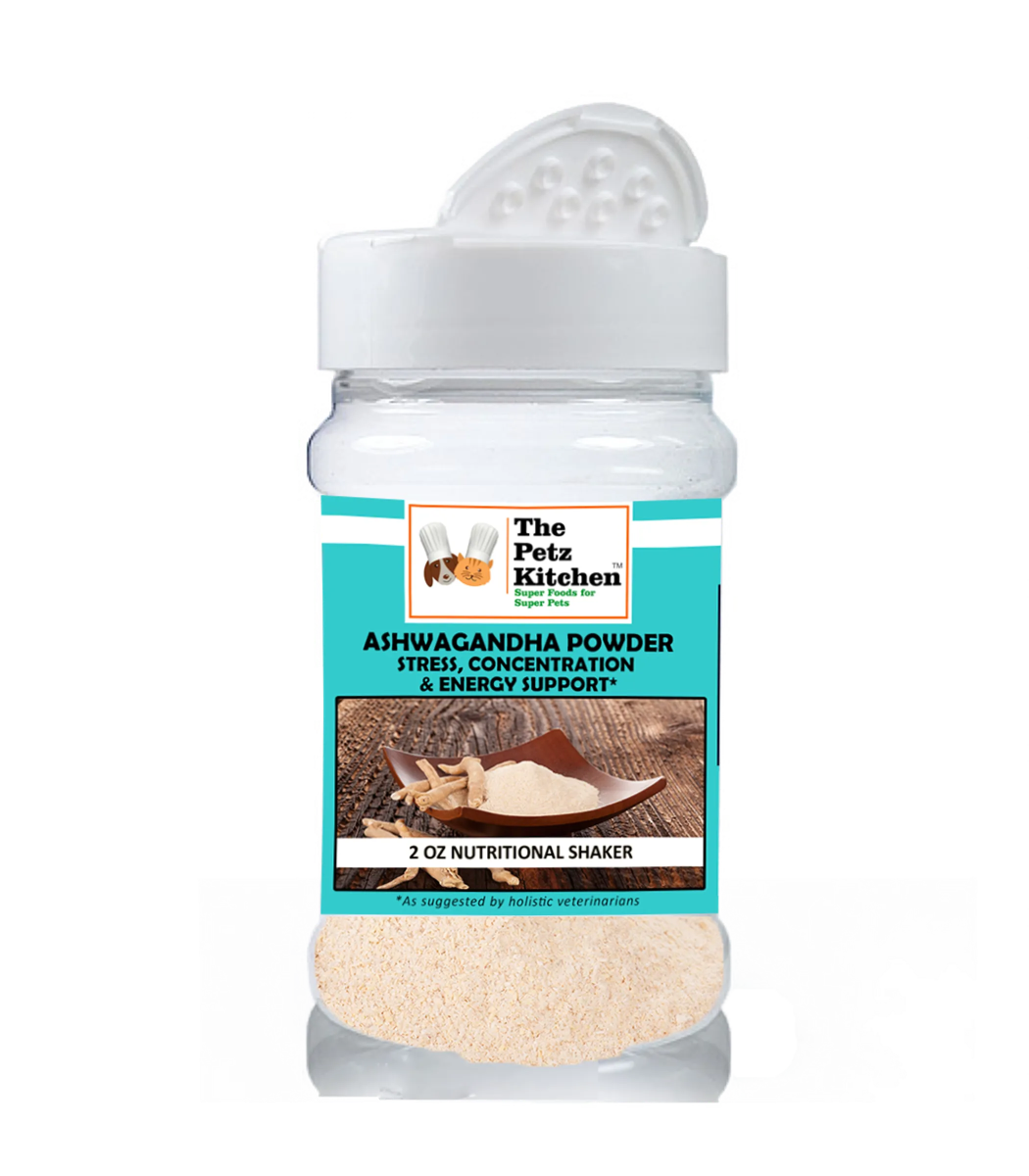 Ashwagandha Powder - Stress, Concentration & Energy Support* The Petz Kitchen Dogs Cats - Pets Perfect