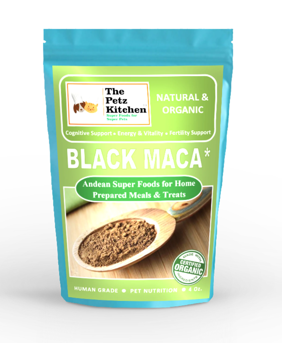 Black Maca - Cognitive Energy & Fertility Support* The Petz Kitchen - Organic & Human Grade Ingredients For Home Prepared Meals & Treats - Pets Perfect