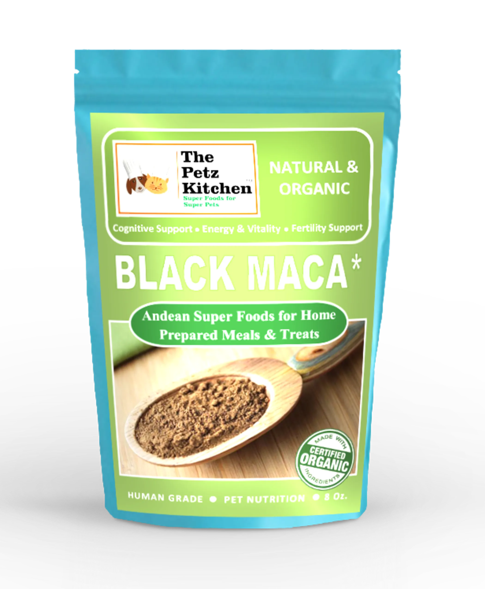 Black Maca - Cognitive Energy & Fertility Support* The Petz Kitchen - Organic & Human Grade Ingredients For Home Prepared Meals & Treats - Pets Perfect
