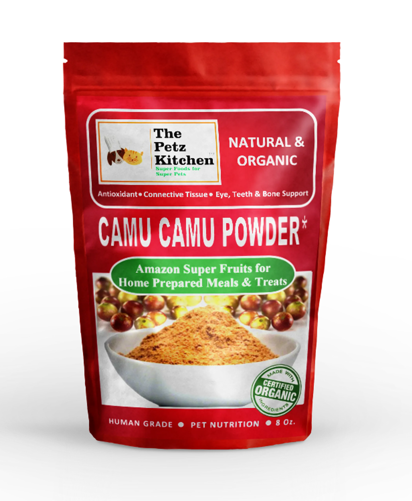 The Petz Kitchen Camu Camu Organic Extract - Dog Supplement for Joint, Bone, Eye and Immune Support