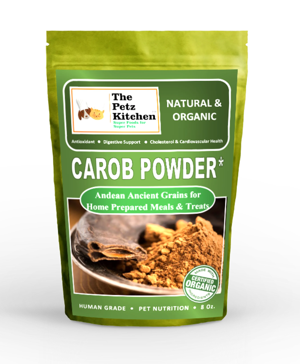 Carob Antioxidant Digestive & Cardiovascular Support* The Petz Kitchen - Organic Raw & Human Grade Ingredients For Home Prepared Meals & Treats - Pets Perfect