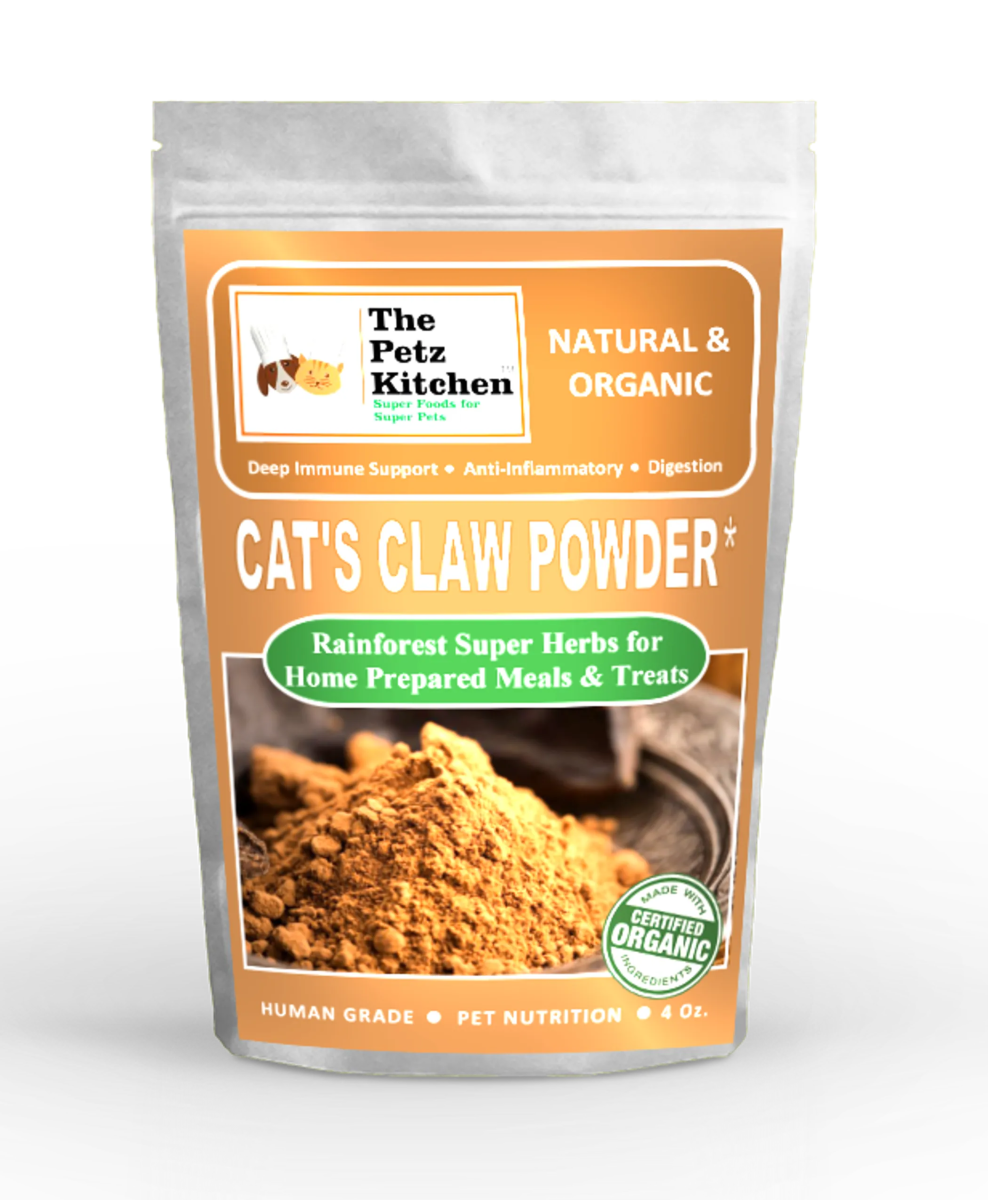 Cat'S Claw Powder Immune & Inflammation Support* The Petz Kitchen Organic & Human Grade Ingredients For Home Prepared Meals & Treats - Pets Perfect