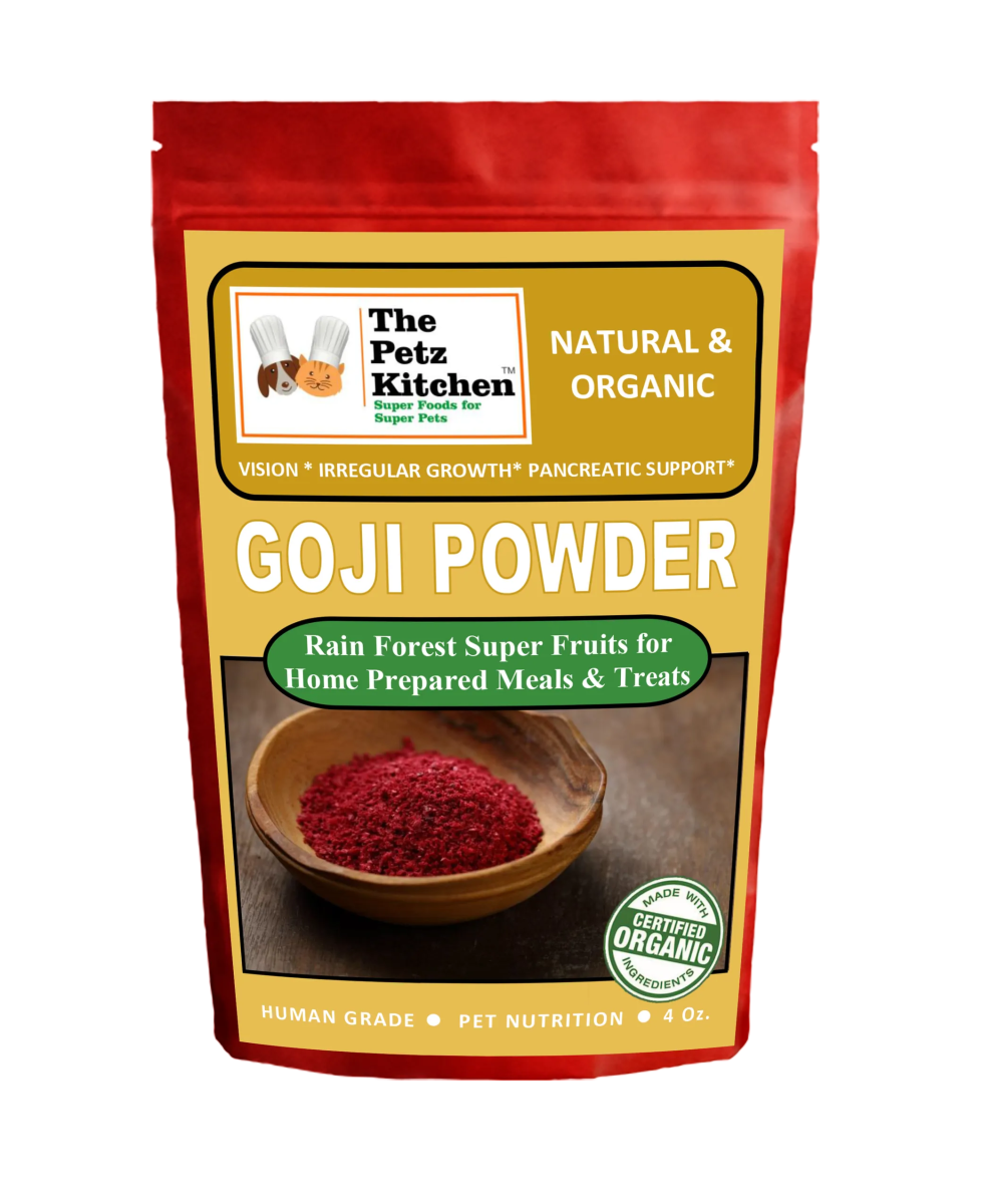 Goji Powder - Vision, Irregular Growth & Pancreatic Support* The Petz Kitchen - Pets Perfect