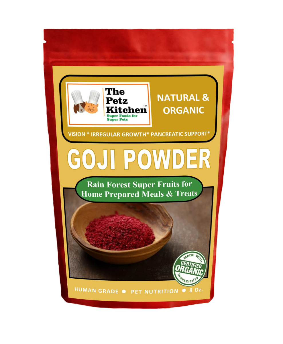 Goji Powder - Vision, Irregular Growth & Pancreatic Support* The Petz Kitchen - Pets Perfect