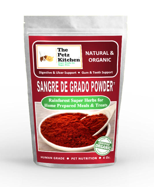 Sangre De Grado - Wound & Infection Support* The Petz Kitchen - Organic & Human Grade Ingredients & Shakers For Home Prepared Meals & Treats - Pets Perfect