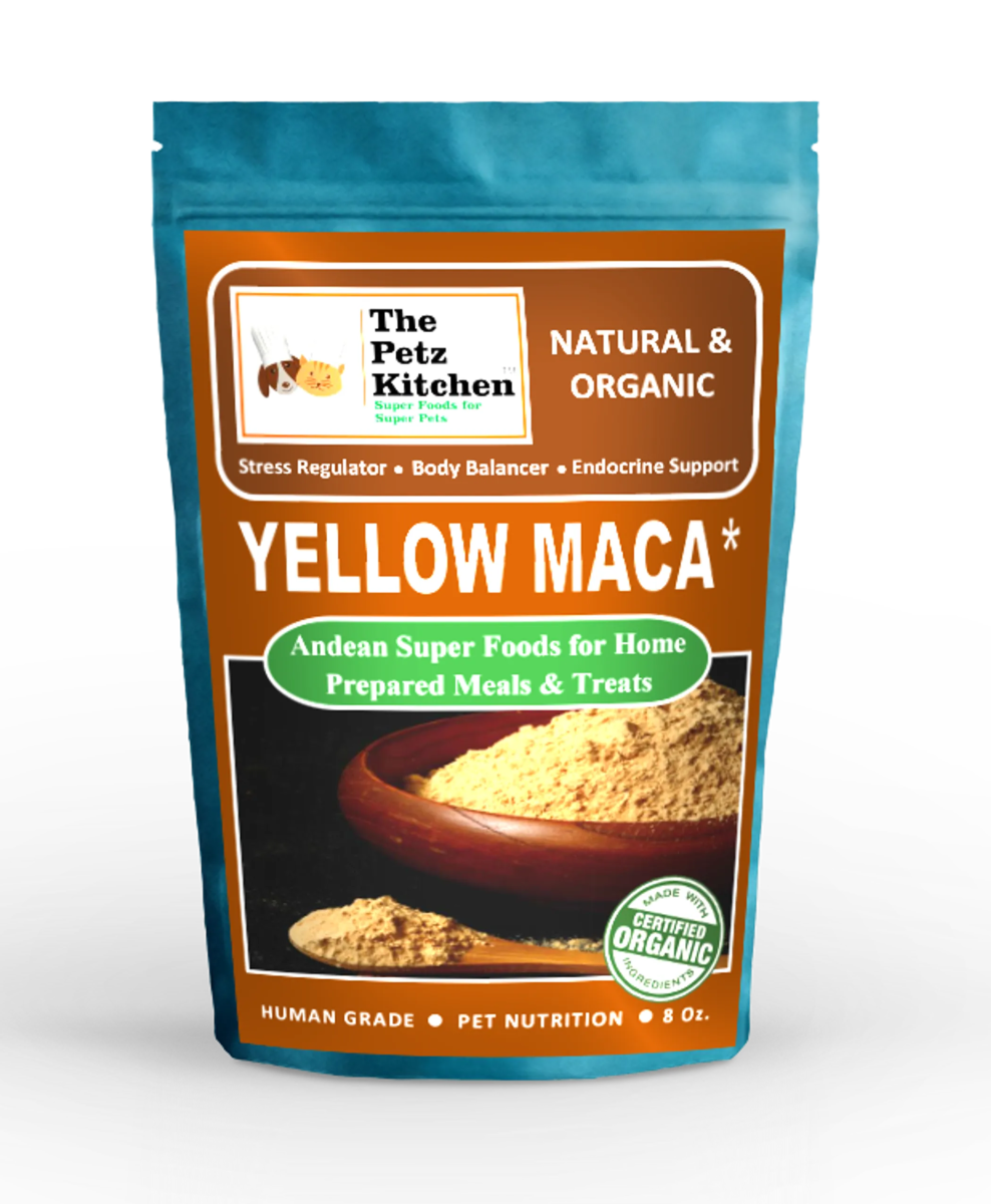 Yellow Maca* Complete Protein & Cognitive & Glandular Support* The Petz Kitchen Organic & Human Grade Ingredients For Home Prepared Meals & Treats* - Pets Perfect
