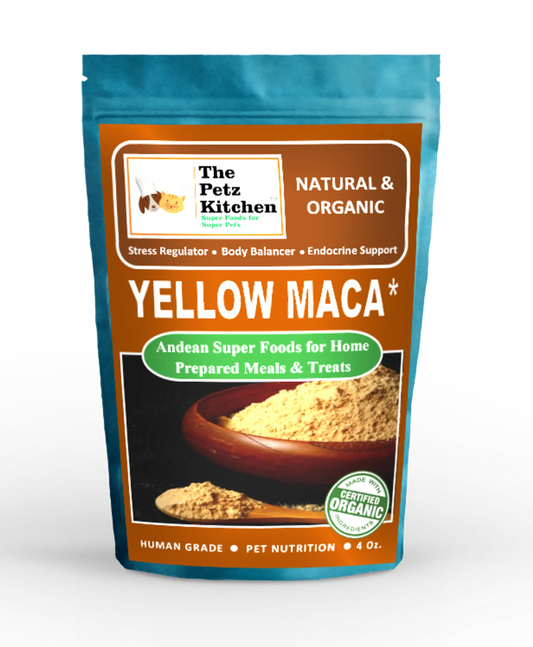 Yellow Maca* Complete Protein & Cognitive & Glandular Support* The Petz Kitchen Organic & Human Grade Ingredients For Home Prepared Meals & Treats* - Pets Perfect