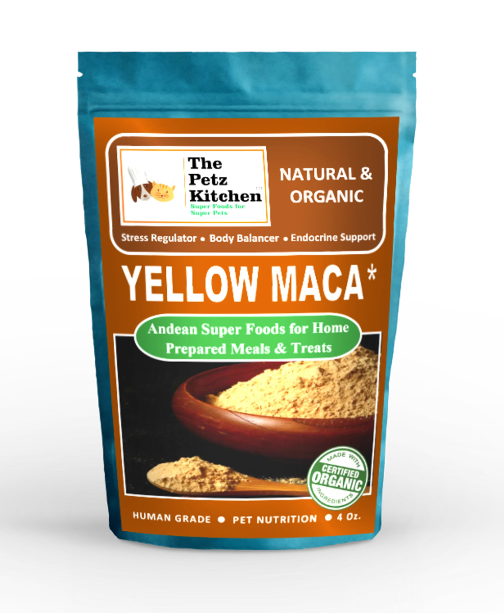Yellow Maca* Complete Protein & Cognitive & Glandular Support* The Petz Kitchen Organic & Human Grade Ingredients For Home Prepared Meals & Treats* - Pets Perfect