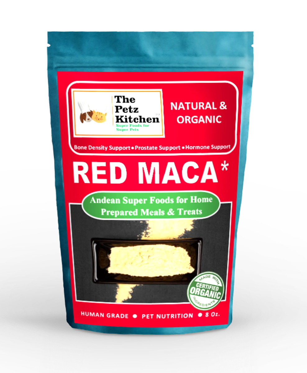 Red Maca - Bone Prostate & Hormone Support* The Petz Kitchen - Organic & Human Grade Ingredients For Home Prepared Meals & Treats - Pets Perfect