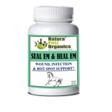Seal Em & Heal Em Capsules Equine - Wound, Infection Ulcer Bite Bleeding & Hot Spot Support* - Pets Perfect