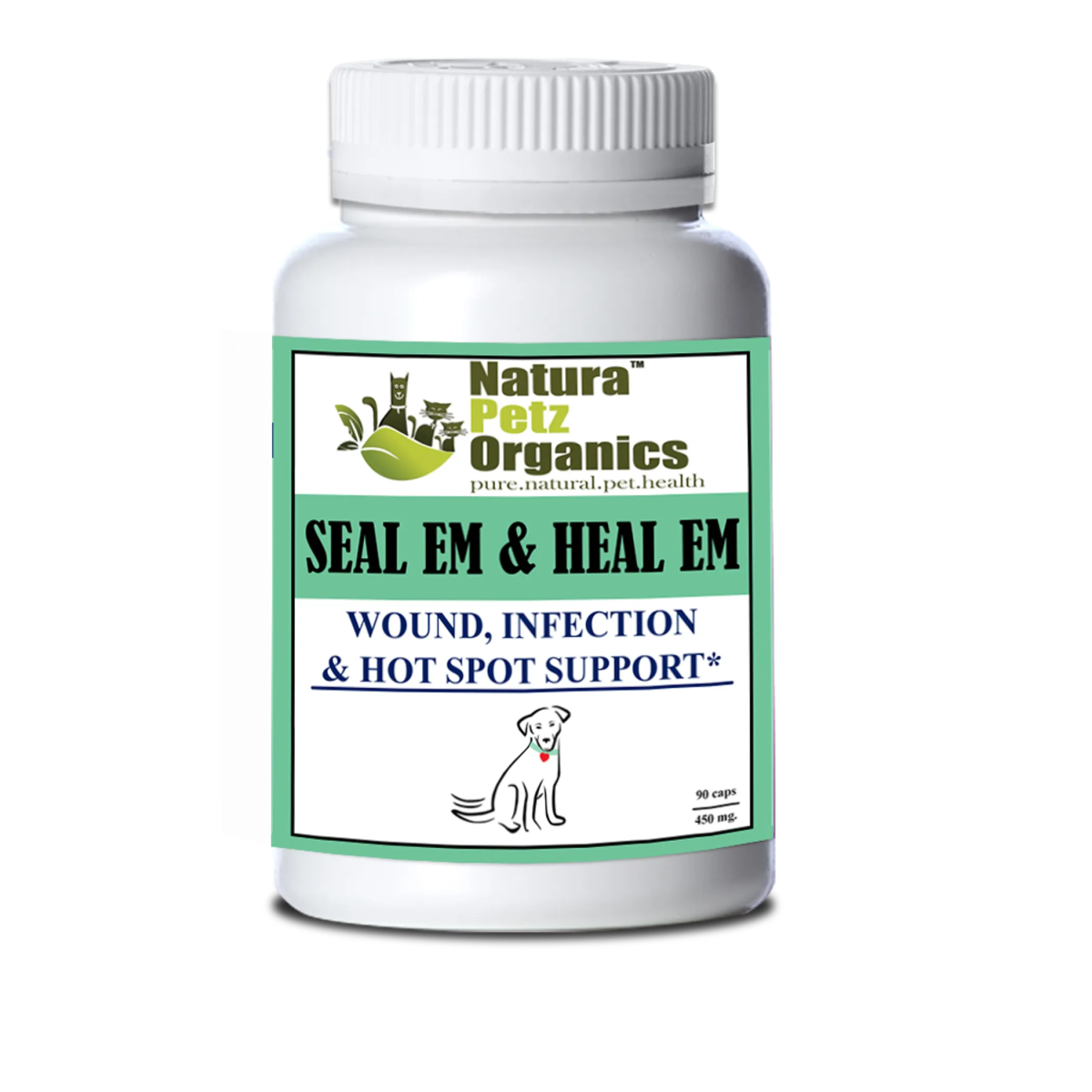 Seal Em & Heal Em Capsules Dog Cat & Small Animal* Wound, Infection & Hot Spot Support* - Pets Perfect
