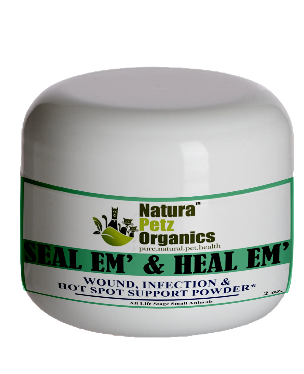 Seal Em And Heal Em Powder Dog, Cat & Small Animal* Wound, Infection & Hot Spot Support* - Pets Perfect