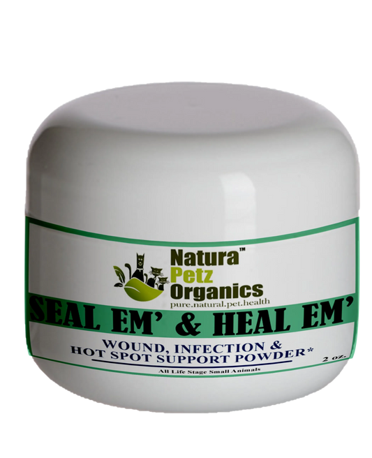 Seal Em And Heal Em Powder Dog, Cat & Small Animal* Wound, Infection & Hot Spot Support* - Pets Perfect