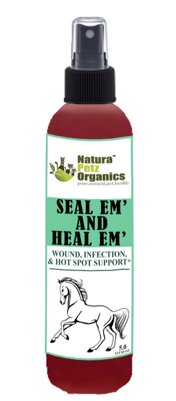 Seal Em And Seal Em Horse Spray Tincture - Wound, Infection Ulcer Bite Bleeding & Hot Spot Support*