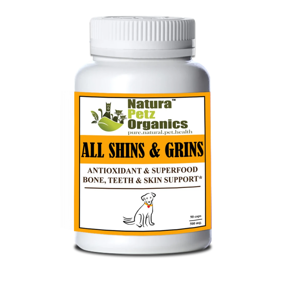 All Shins & Grins Capsules, Antioxidant Super Dog Food Bone, Eye, DOG/ 150 CAPS / 500 MG/1, view 2