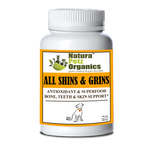 All Shins & Grins Capsules - Antioxidant Super Food Bone, Eye, Teeth & Skin Support Dog & Cat* - Pets Perfect