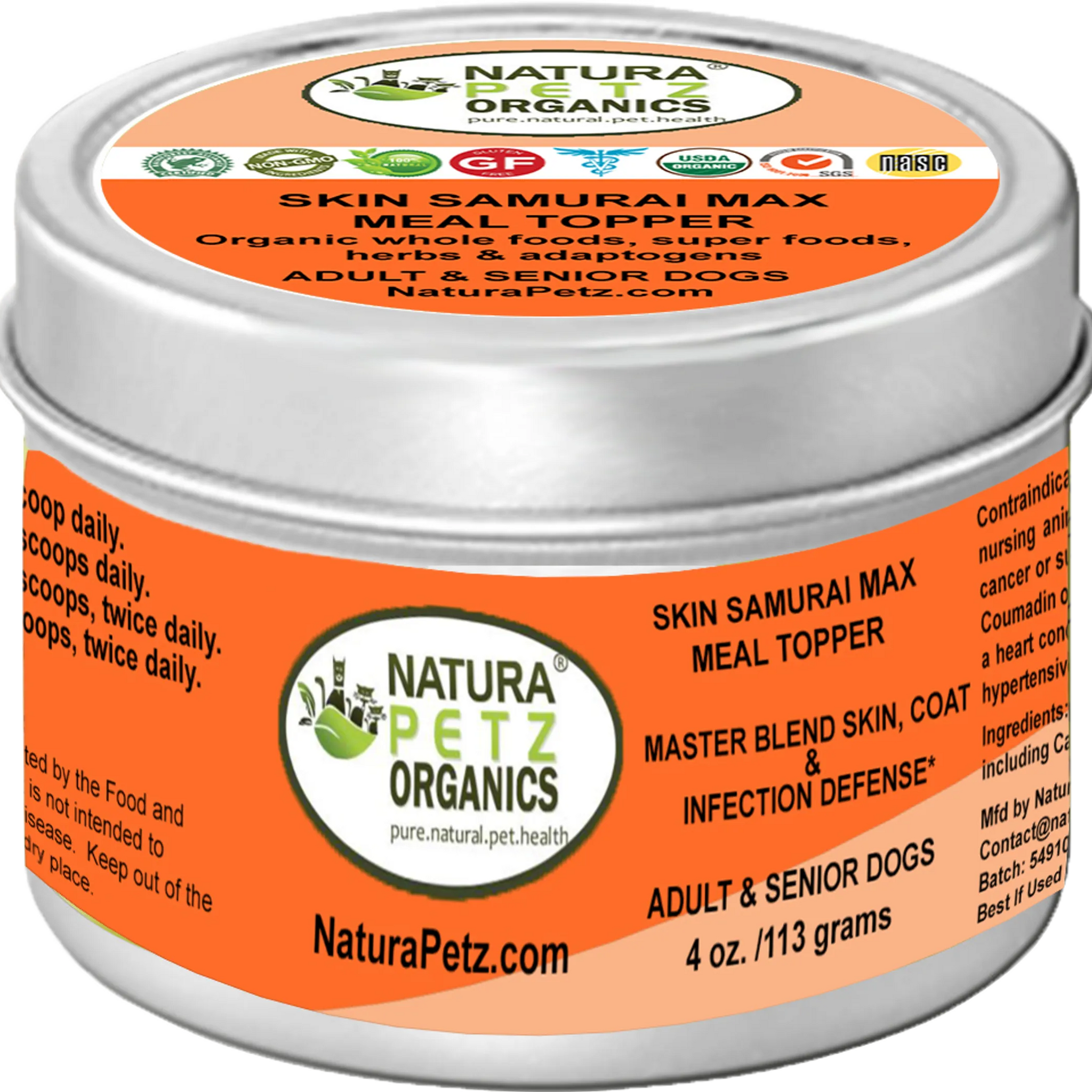Skin Samurai Max Meal Topper - Master Blend Skin, Coat & Infection Defense For Dogs & Cats*