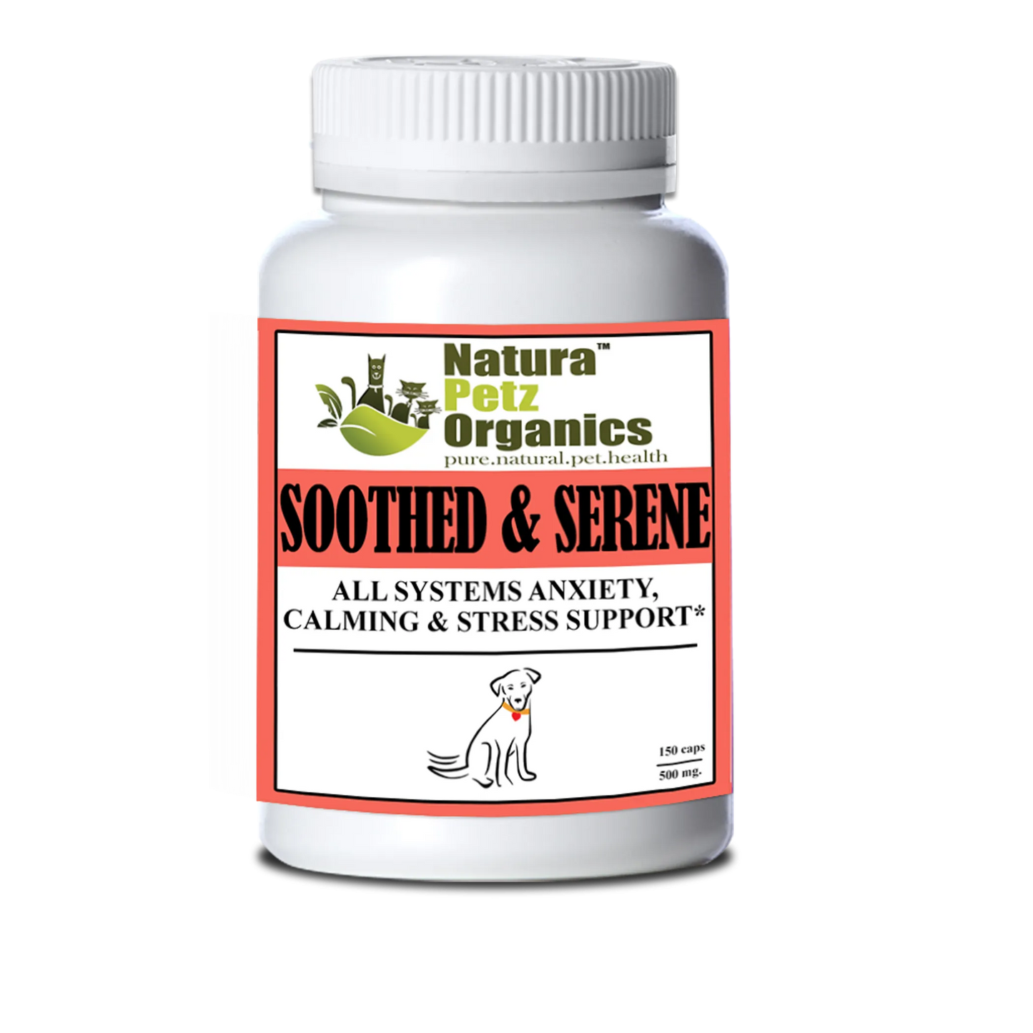 Soothed & Serene - Calming & Emotional Wellness Support for Dogs & Cats | 150 Capsules