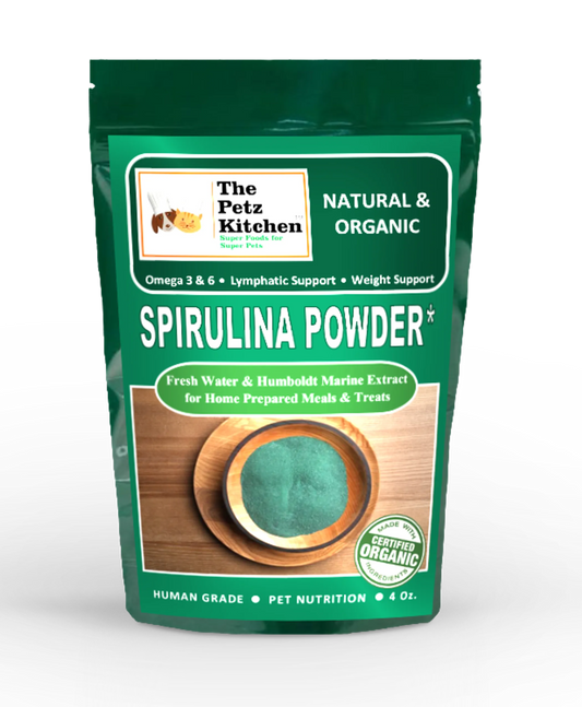 Spirulina* Omega 3 & 6 Lymphatic, Weight & Probiotic Immune Support* The Petz Kitchen - Pets Perfect